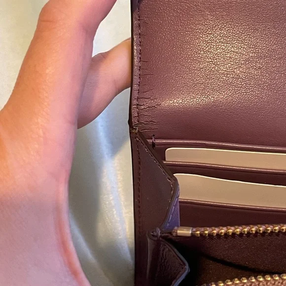 Coach Dark Lavender Leather Wallet - Picture 8 of 10